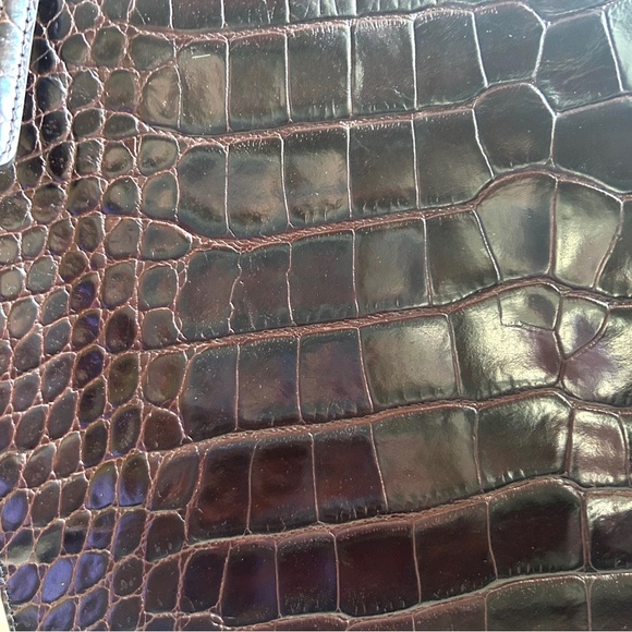 Dark Brown Crocodile Leather  Bag Americana by sharif Shoulder/crossbody - Picture 5 of 9